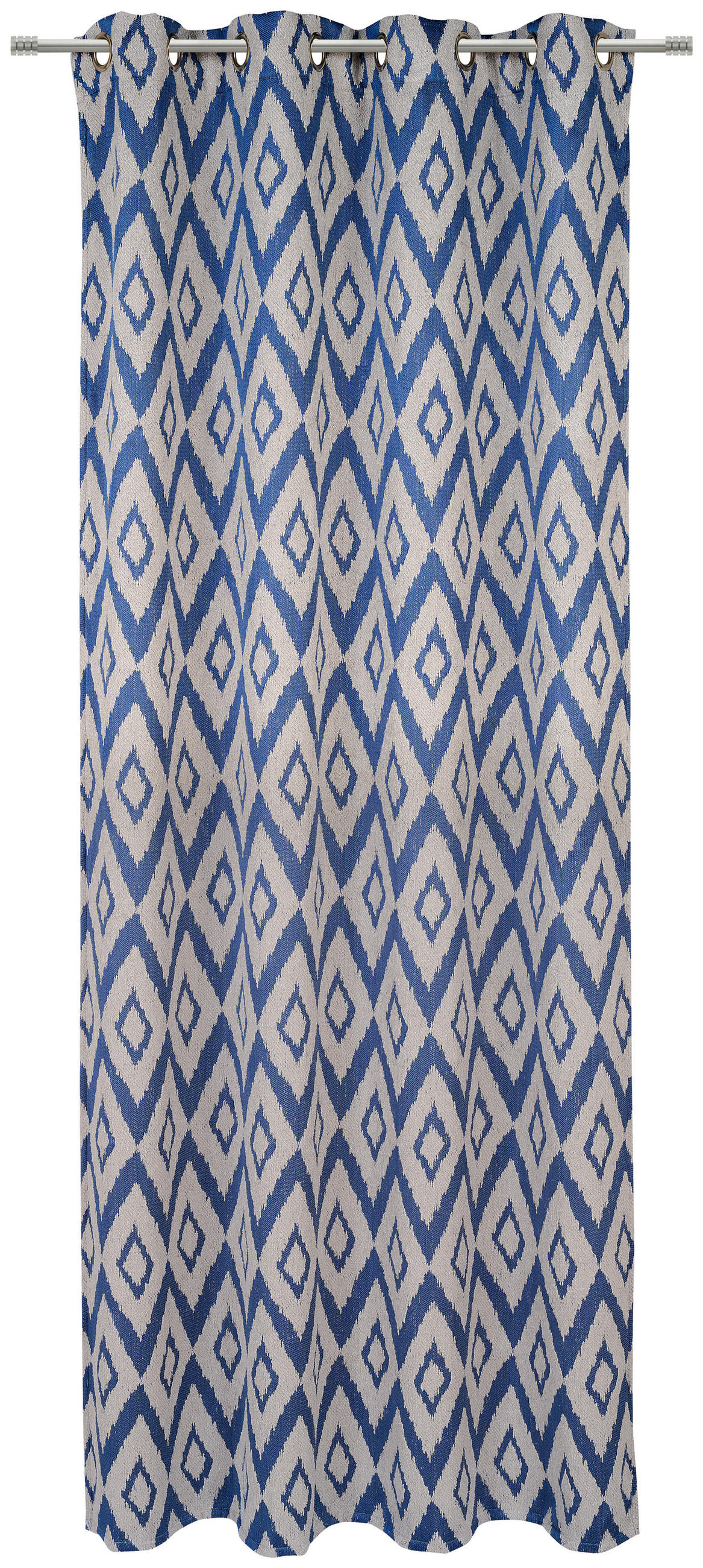 ÖSENSCHAL MANTIS blickdicht 140/245 cm   - Blau/Creme, Design, Textil (140/245cm) - Dieter Knoll