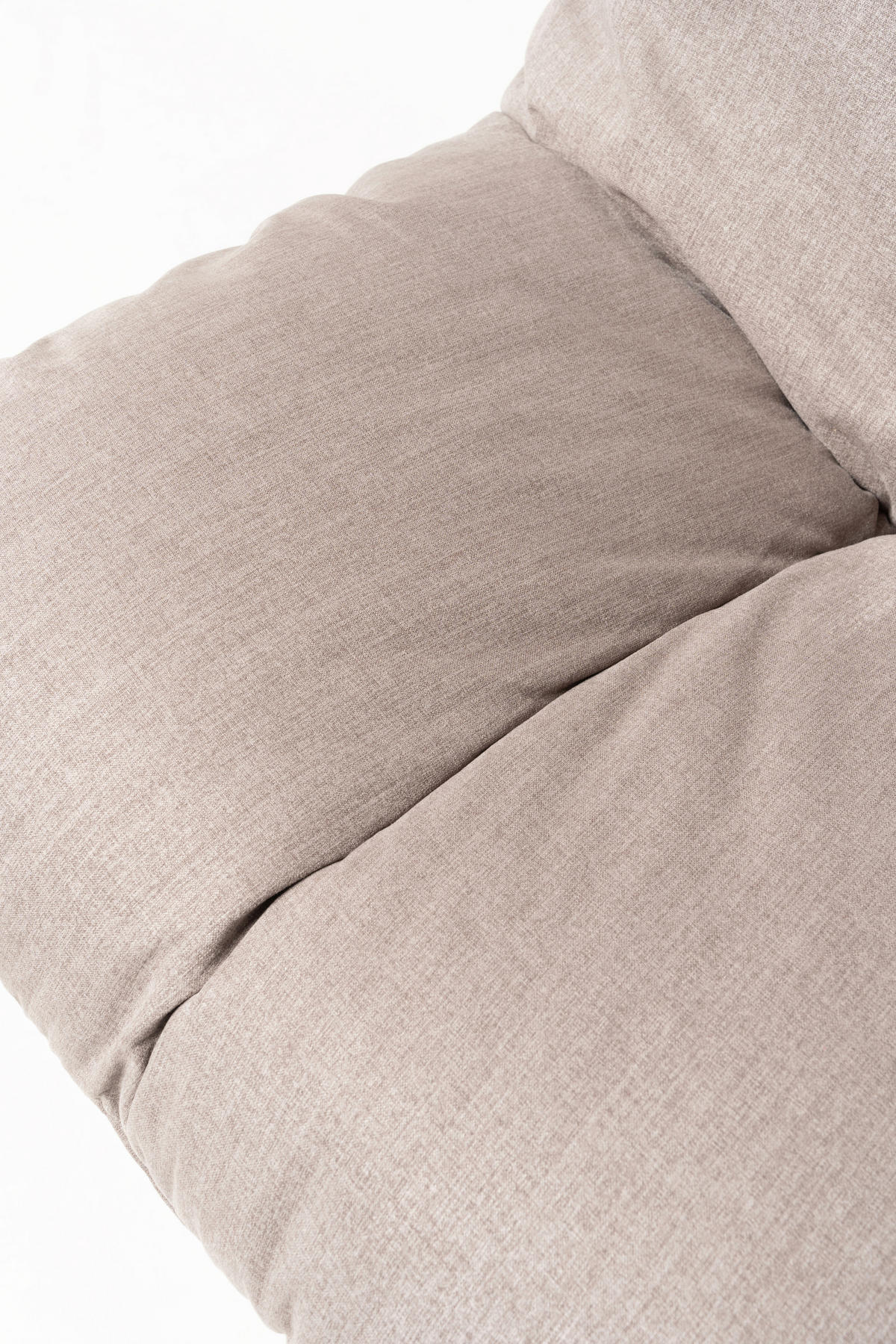 SESSEL in Flachgewebe Taupe  - Taupe/Schwarz, MODERN, Textil/Metall (86/92/99cm) - Designwerk
