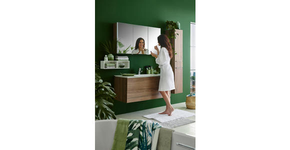 BADEZIMMER - Eichefarben/Weiß, Design, Glas/Holzwerkstoff (120cm) - Dieter Knoll
