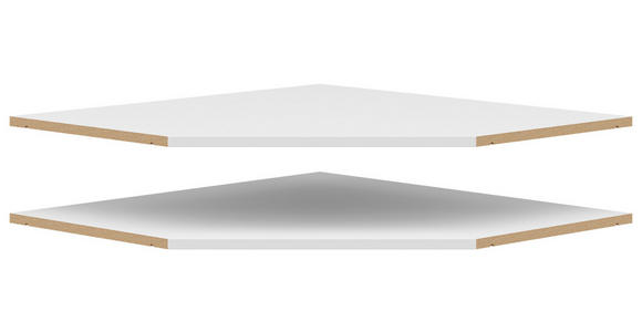 ECKBODEN 96,5/1,5/73,8 cm - Weiß, MODERN, Holzwerkstoff (96,5/1,5/73,8cm) - Carryhome