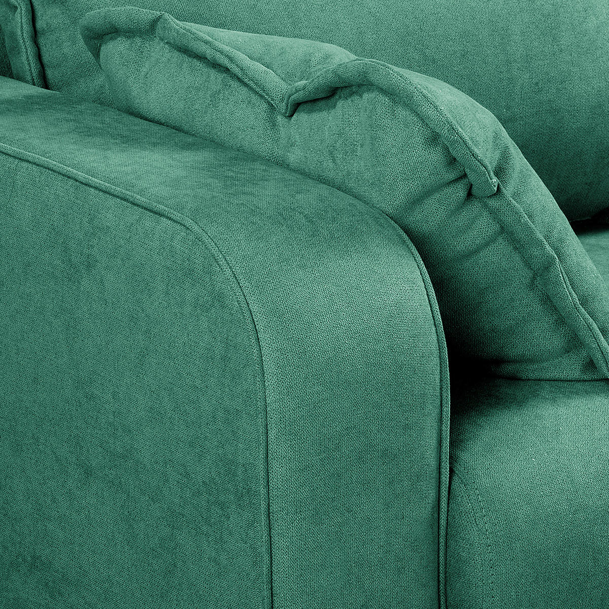ECKSOFA in Mikrofaser Mintgrün  - Wengefarben/Mintgrün, Design, Holz/Textil (230/150cm) - Livetastic