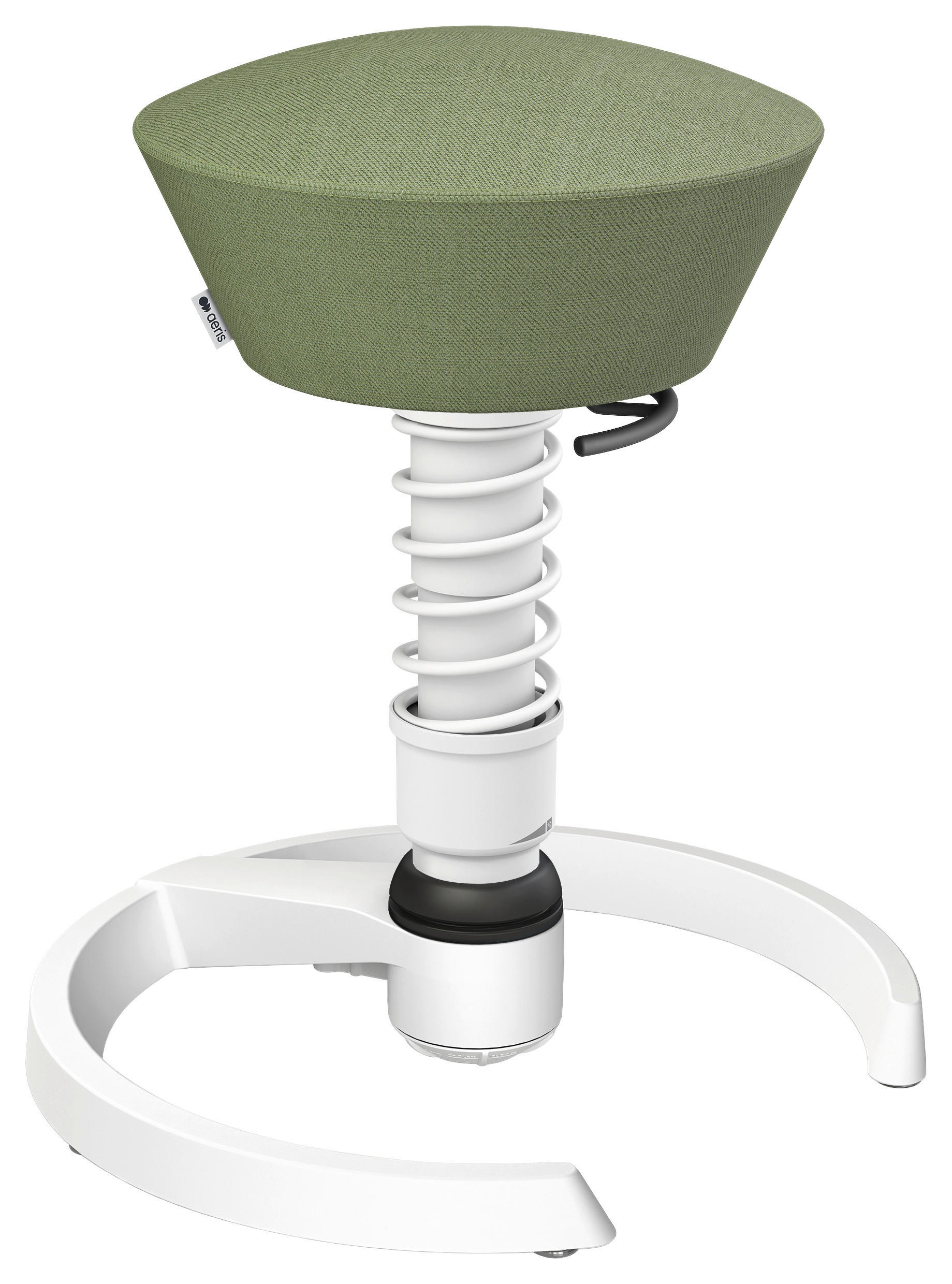 BÜROHOCKER Wollmischung mel. Weiß, Pastellgrün  - Pastellgrün/Weiß, Basics, Textil/Metall (55/45,66/55cm) - Aeris