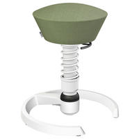 BÜROHOCKER Wollmischung mel. Weiß, Pastellgrün  - Pastellgrün/Weiß, Basics, Textil/Metall (55/45,66/55cm) - Aeris