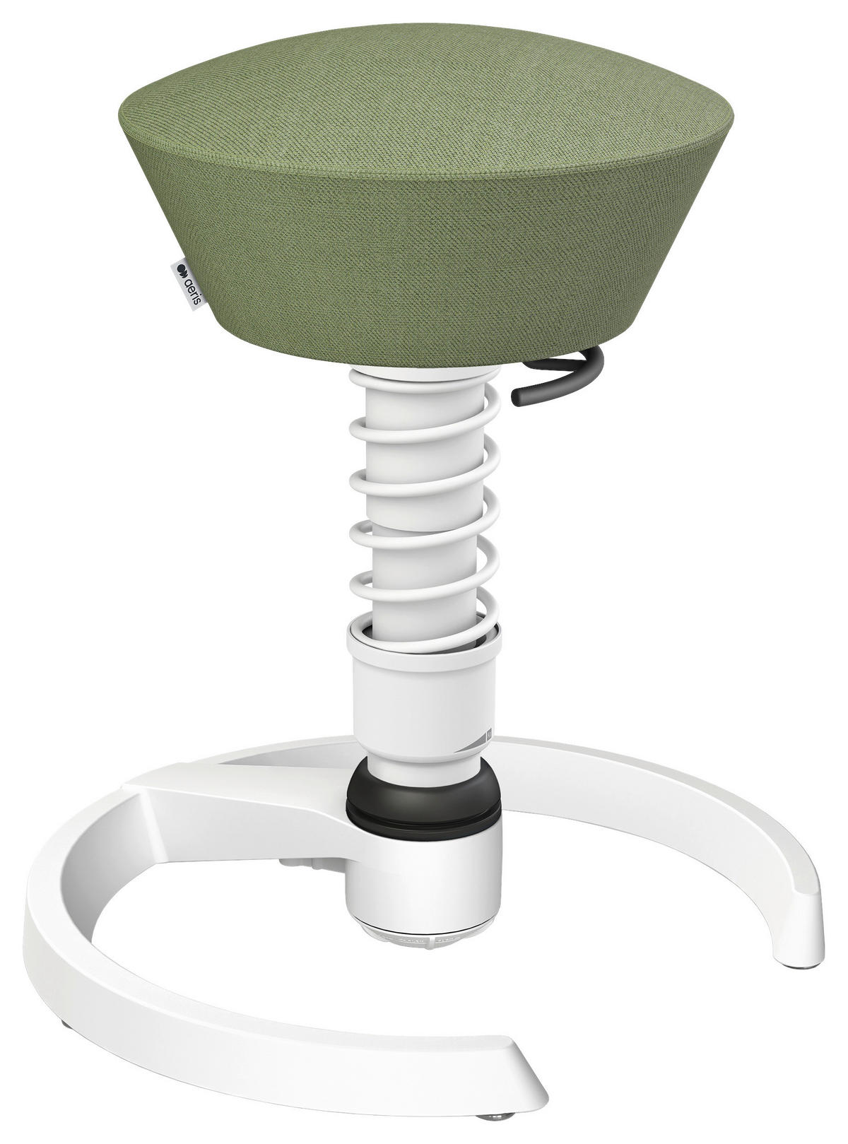 BÜROHOCKER Wollmischung mel. Weiß, Pastellgrün  - Pastellgrün/Weiß, Basics, Textil/Metall (55/45,66/55cm) - Aeris