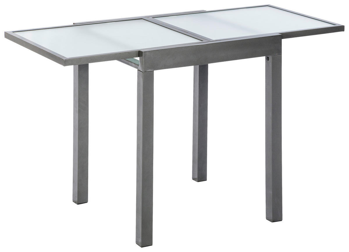 GARTENSET Aluminium  - Graphitfarben/Grau, MODERN, Textil/Metall - Gardenson