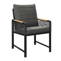 KERTI KAROSSZÉK fém, műanyag, textil natúr színű, sötétszürke  - natúr színű/sötétszürke, Modern, műanyag/textil (59/86/68cm) - Ambia Garden