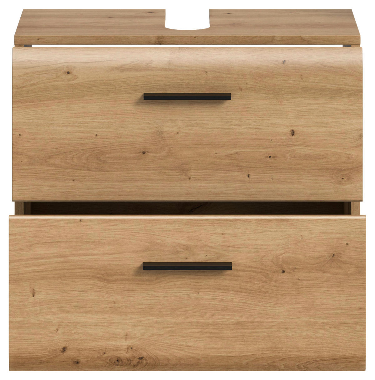 WASCHBECKENUNTERSCHRANK 60/55/30 cm  - Schwarz/Eiche Artisan, Basics, Holzwerkstoff/Kunststoff (60/55/30cm) - MID.YOU