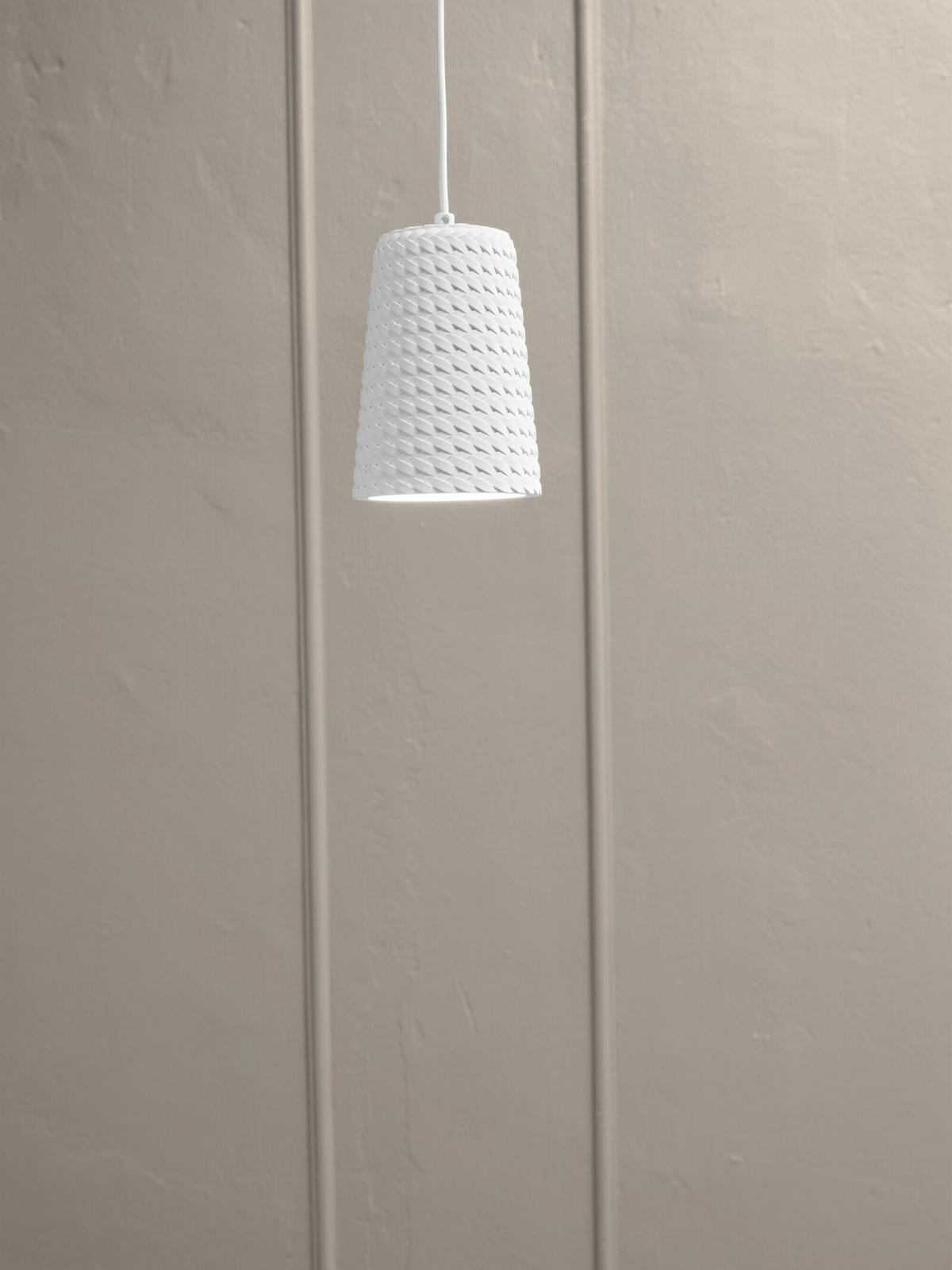 HÄNGELEUCHTE 13.5/124 cm  - Weiß, Basics, Stein/Metall (13.5/124cm) - Osram