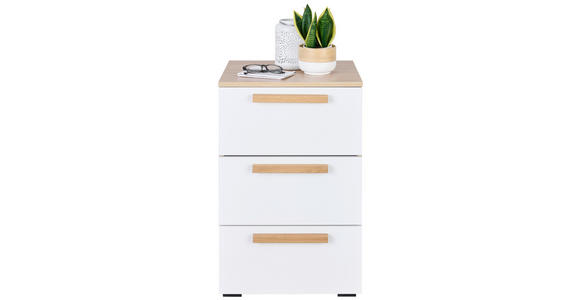 REGAL 46/67/40 cm Eichefarben - Eichefarben/Schwarz, KONVENTIONELL, Holzwerkstoff/Kunststoff (46/67/40cm) - Hom`in