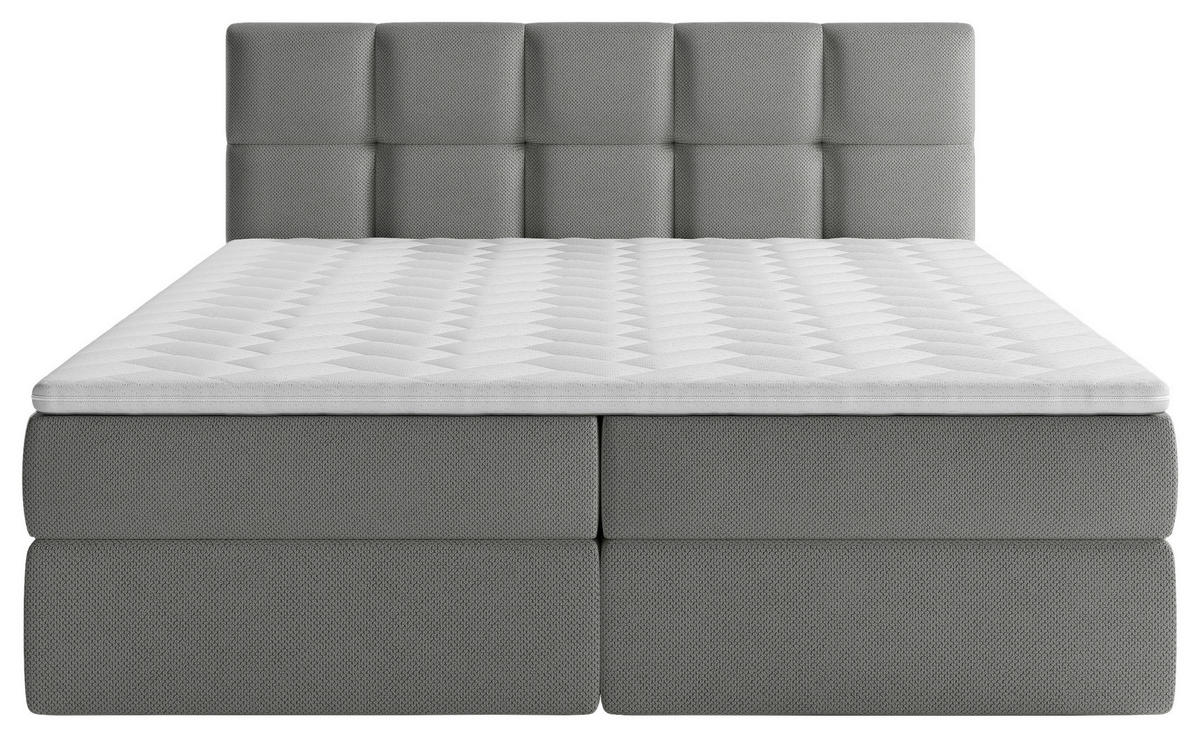 BOXBETT 160/200 cm  in Grau  - Schwarz/Grau, MODERN, Holz/Kunststoff (160/200cm) - MID.YOU