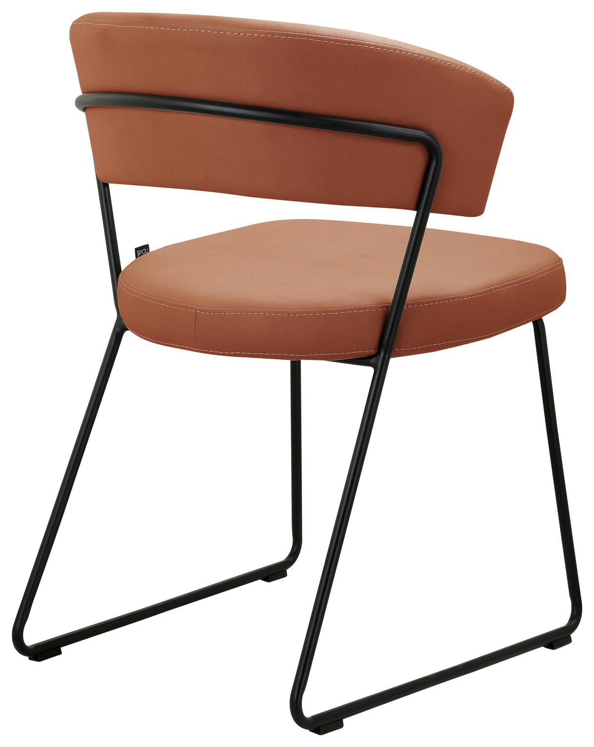 STUHL - Cognac/Schwarz, Design, Textil/Metall (56,5/77/58cm) - Novel
