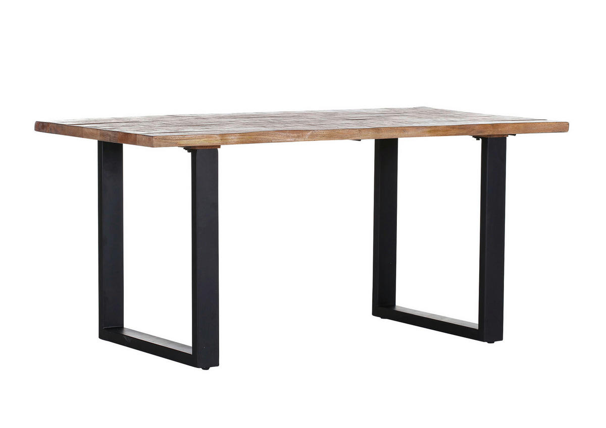 Masă din lemn, metal, 160/90/76 cm,   - maro/negru, Trend, lemn/metal (160/90/76cm) - Livetastic
