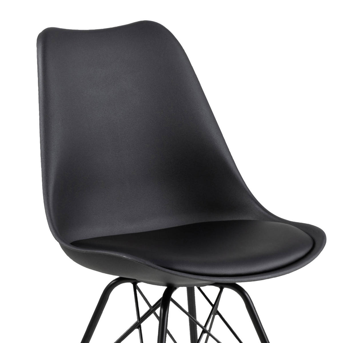 STUHL Schwarz  - Schwarz, Trend, Kunststoff/Textil (48,5/85,5/54cm) - Carryhome