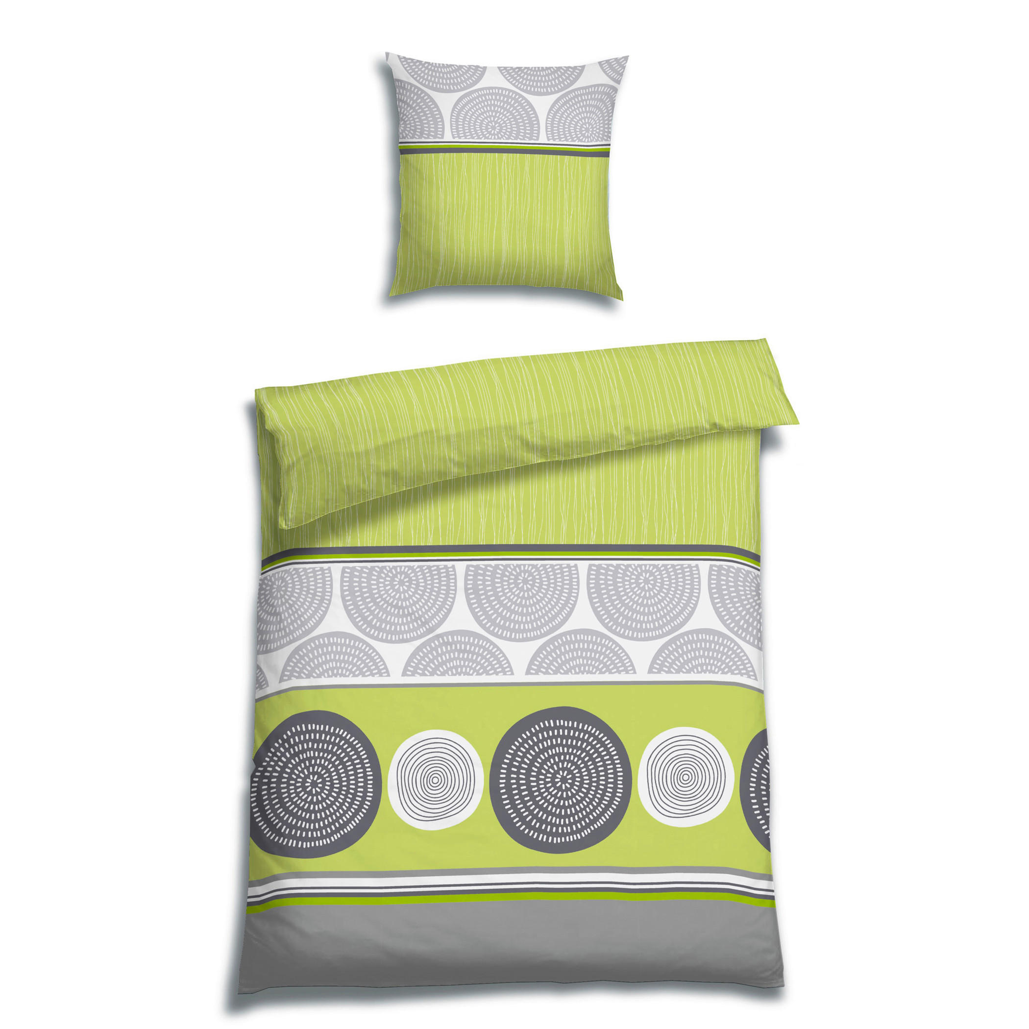 BETTWÄSCHE 2-teilig Renforcé 155/220 cm  - Hellgrau, Basics, Textil (155/220cm) - Florella