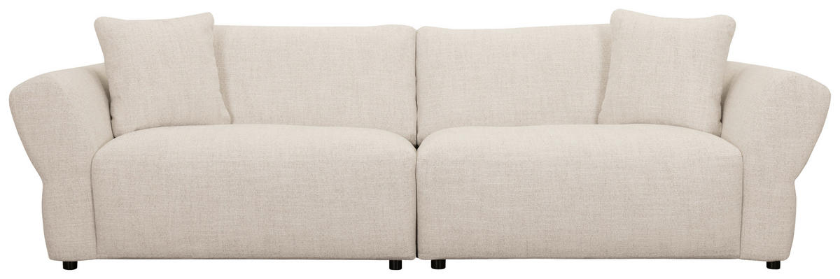 3-SITS SOFFA i beige  - beige/svart, Design, trämaterial/trä (281/80/105cm) - Welnova