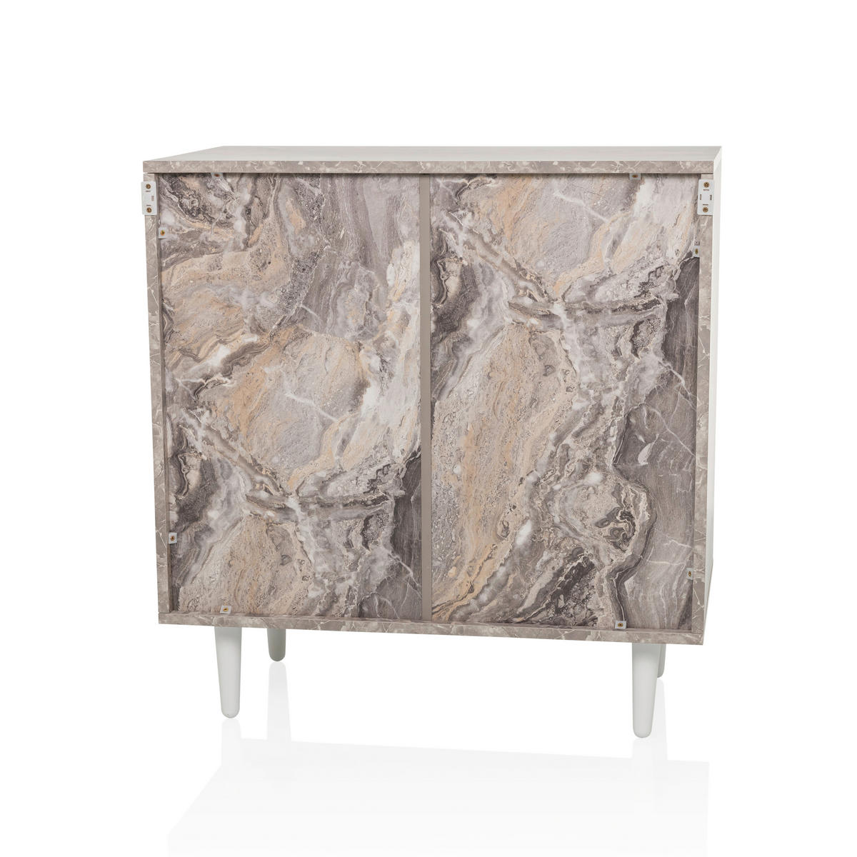 BYRÅ 72/77/39,5 cm  - vit/brun, Modern, trämaterial/trä (72/77/39,5cm) - MID.YOU