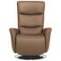 RELAXSESSEL Echtleder - Alufarben/Braun, Design, Leder/Metall (79/108/85cm) - Valdera