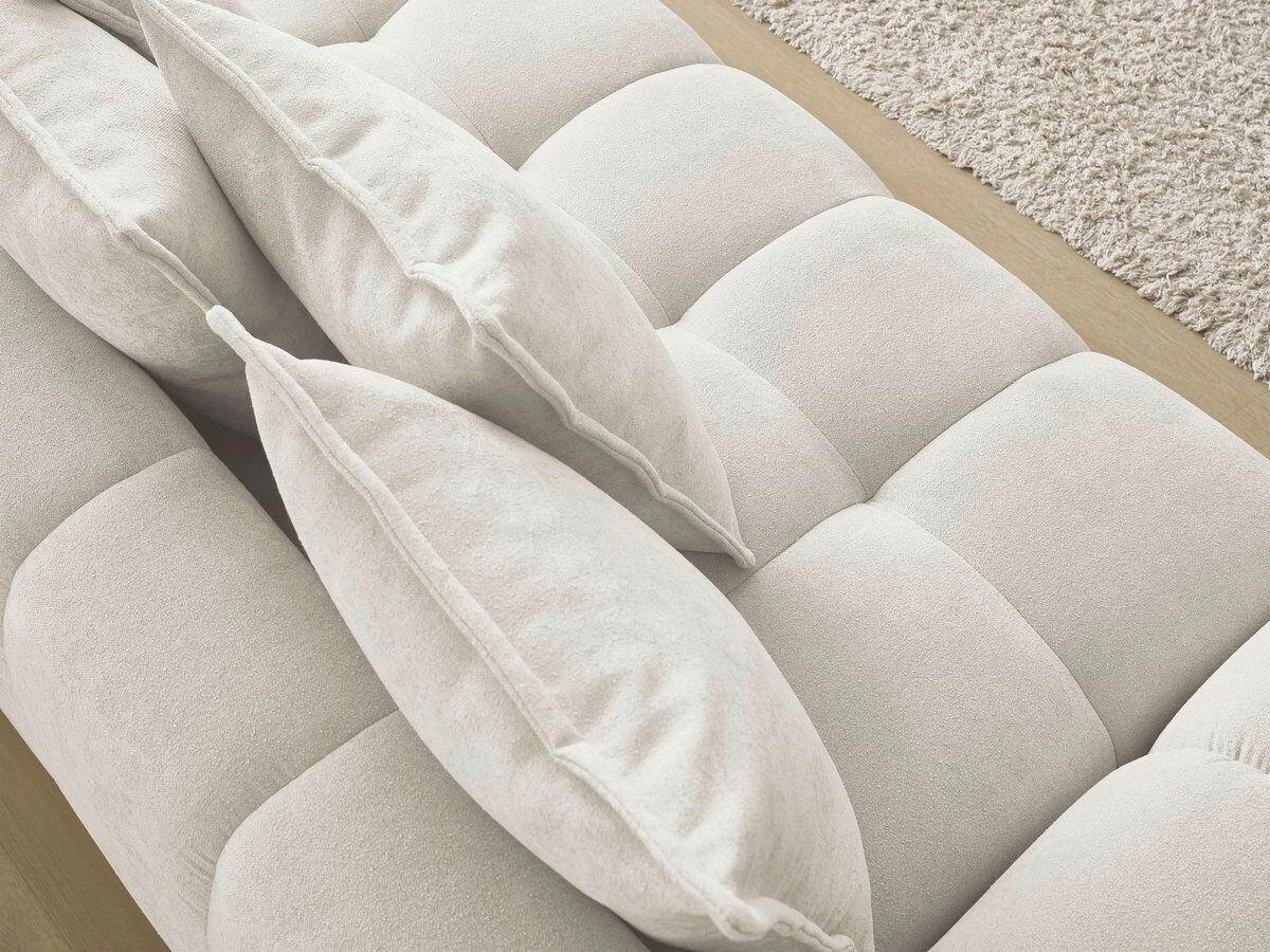 SCHLAFSOFA EVEREST  mit Rücken echt, Armteil links, Armteil rechts Struktur Beige  - Beige/Schwarz, MODERN, Kunststoff/Textil (278/115/90cm)