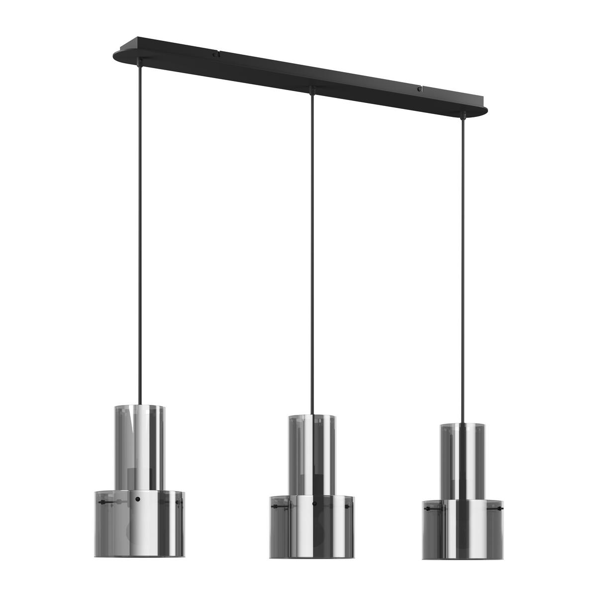 Lustră 97/18/150 cm  - gri închis, Design, sticlă/metal (97/18/150cm) - Dieter Knoll