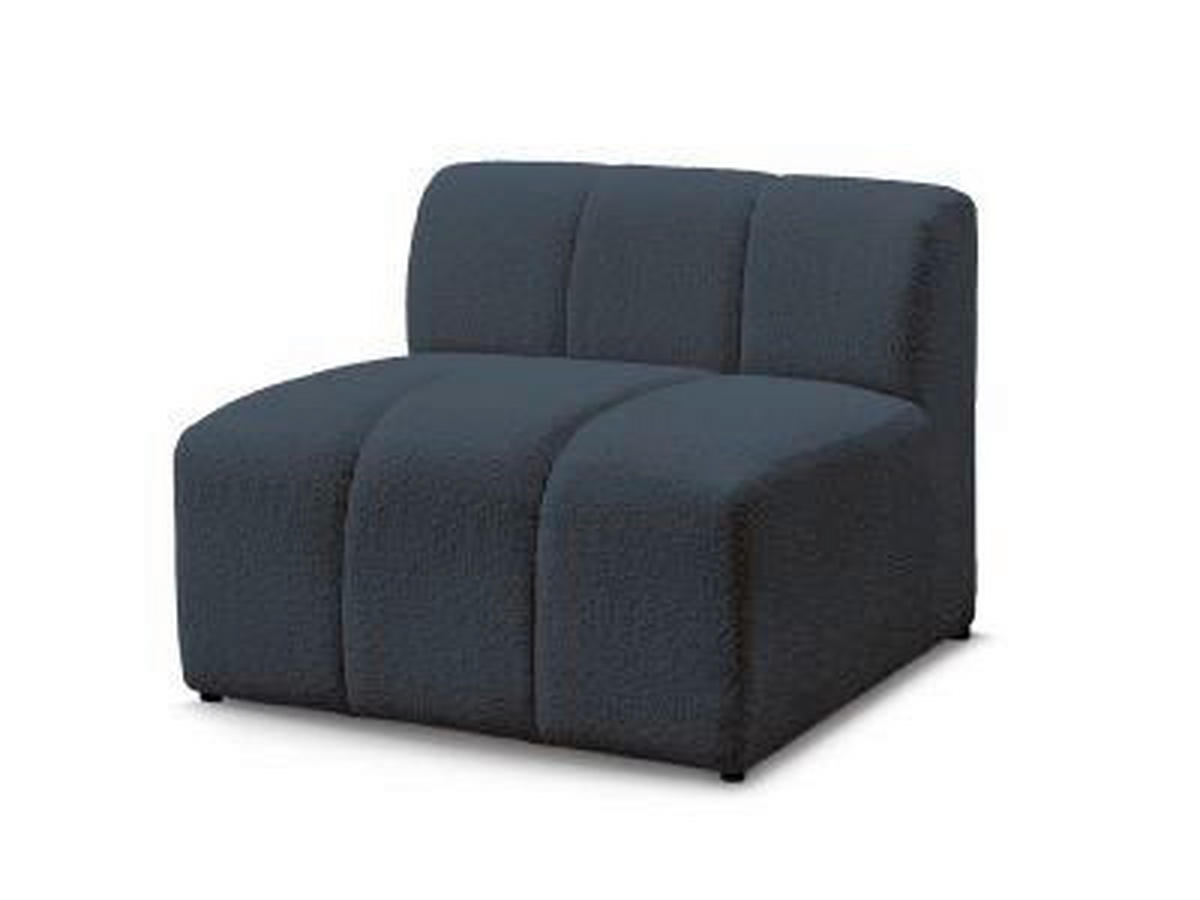 SOFAELEMENT ANNECY Bouclé Dunkelblau  - Schwarz/Dunkelblau, MODERN, Kunststoff/Textil (91/72/91cm)