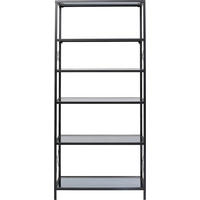 AUFBEWAHRUNGSREGAL - Schwarz, Design, Glas/Metall (100/220/46cm) - Kare-Design