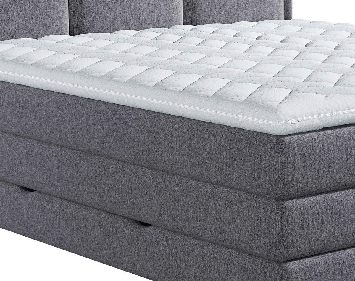 BOXSPRINGBETT 200/200 cm  in Dunkelgrau  - Dunkelgrau, Design, Holzwerkstoff/Kunststoff (200/200cm) - MID.YOU