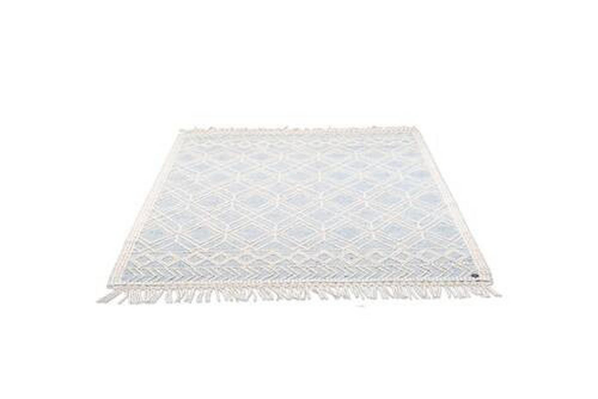 HANDWEBTEPPICH 190/290 cm Colored Macrame four Creme, Pastellblau  - Pastellblau/Creme, KONVENTIONELL, Textil (190/290cm) - Tom Tailor