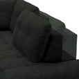 ECKSOFA in Flachgewebe, Leinenoptik Anthrazit  - Anthrazit/Schwarz, Design, Textil/Metall (247/208cm) - Xora