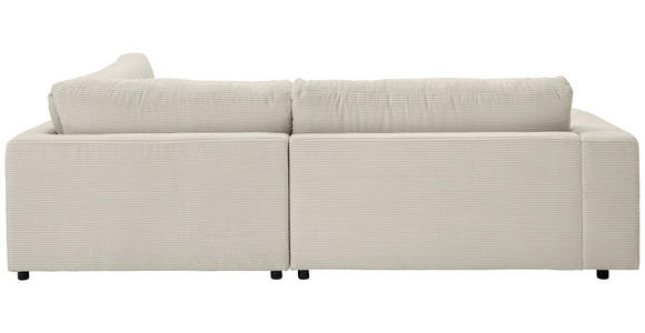 ECKSOFA  in Cord Creme  265/224 cm  - Creme/Schwarz, Design, Kunststoff/Textil (265/224cm) - Hom`in