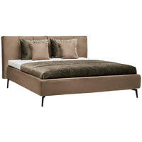 POLSTERBETT 180/200 cm  Braun  - Weiss/Schwarz, Design, Holz/Textil (180/200cm) - Johann Jakob