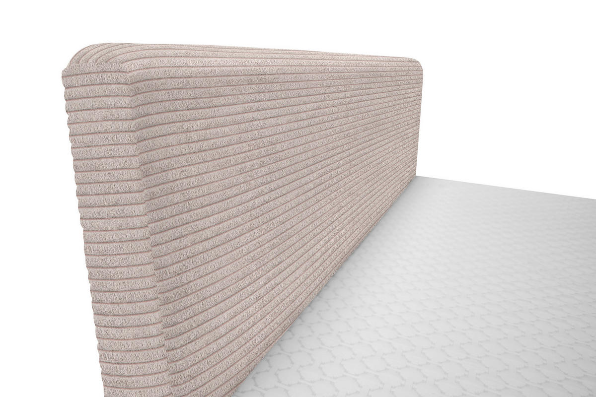 BOXBETT 180/200 cm  in Hellrosa  - Hellrosa/Schwarz, Design, Holz/Holzwerkstoff (180/200cm) - Xora