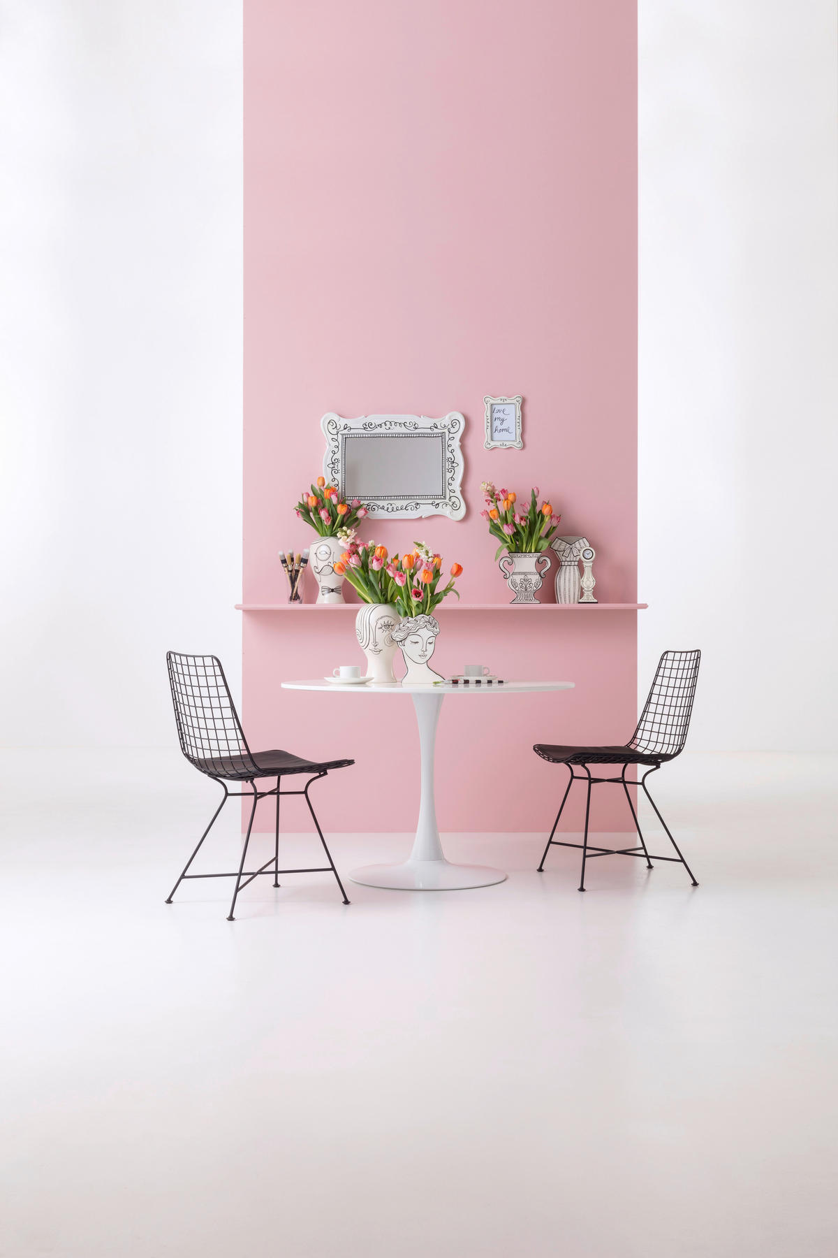 VASE 23,5 cm  - Schwarz/Weiß, KONVENTIONELL, Keramik (23/23/5cm) - Kare-Design