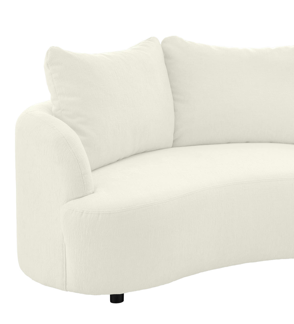 ECKSOFA in Mikrofaser Weiss  - Weiss/Schwarz, Modern, Kunststoff/Textil (139/250cm) - Livetastic