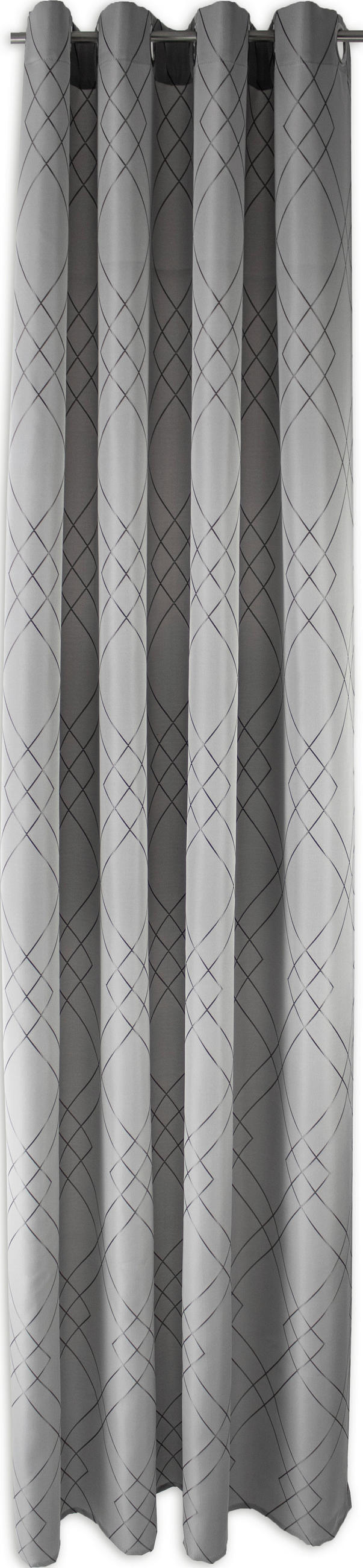 ÖSENSCHAL halbtransparent 140/245 cm   - Grau, Basics, Textil (140/245cm)