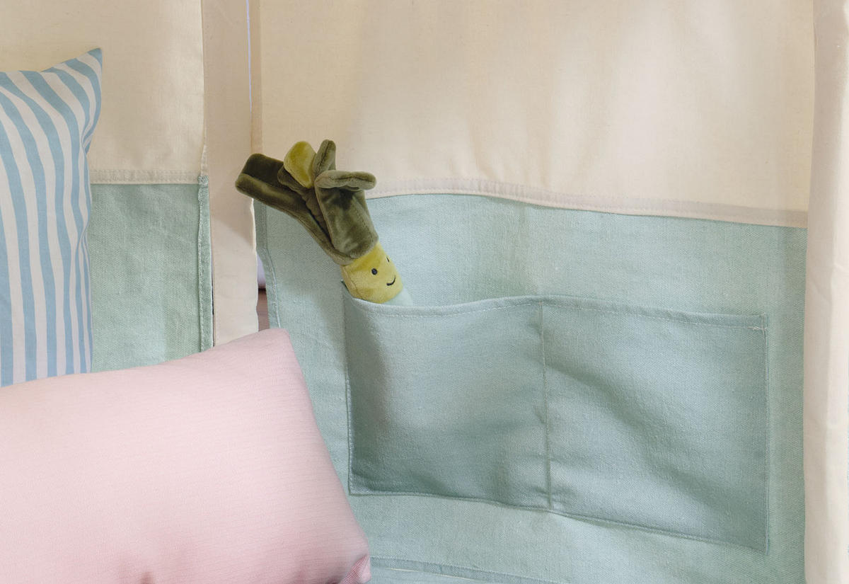 SPIELZELT - Pastellblau/Weiß, Basics, Textil (124/142/124cm) - Pinolino