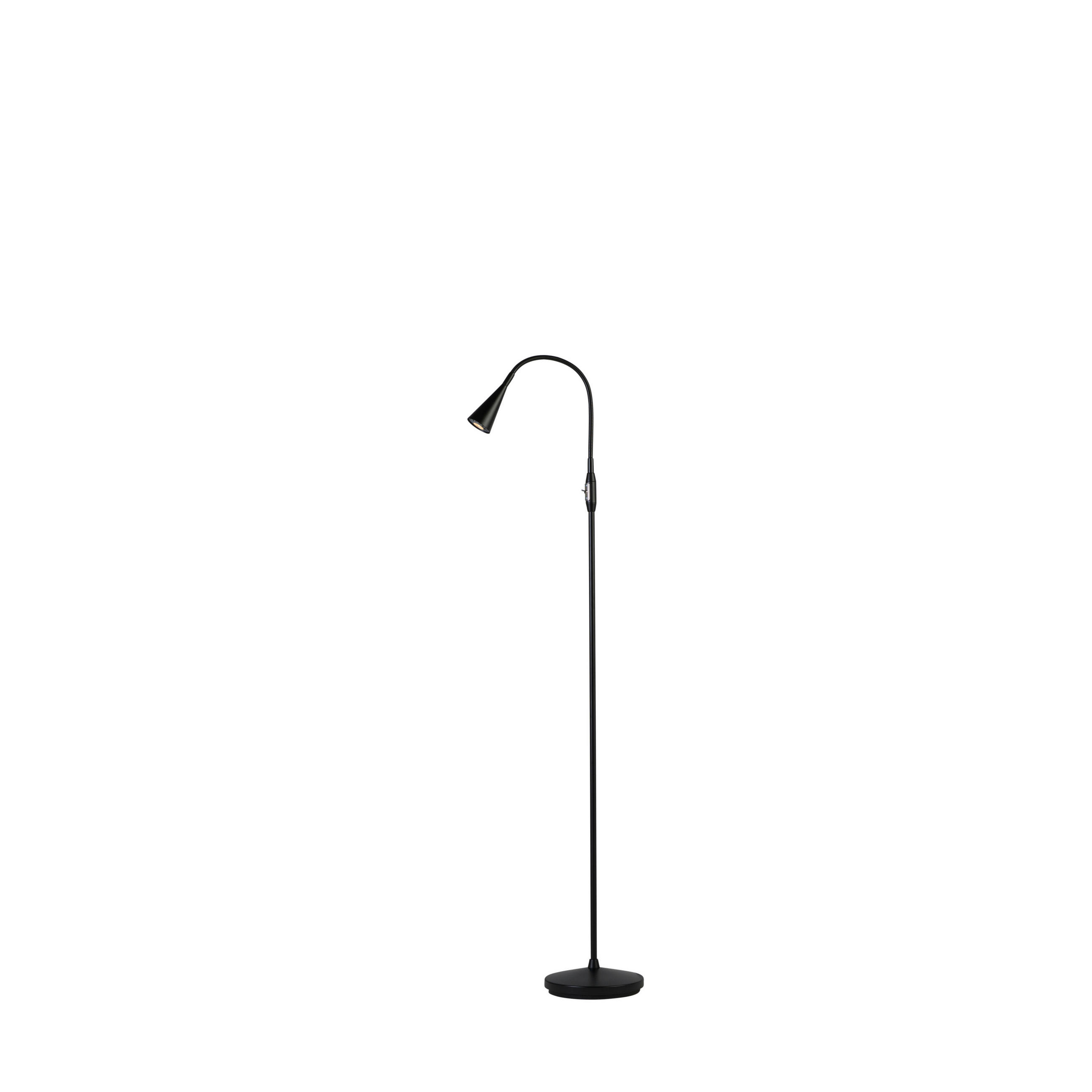 STEHLEUCHTE 20,1/124 cm    - Schwarz, Design, Metall (20,1/124cm) - Belid