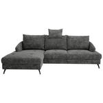 ECKSOFA in Webstoff Schwarz  - Schwarz, KONVENTIONELL, Textil/Metall (183/293cm) - Carryhome