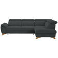 ECKSOFA in Chenille Grau  287/212 cm  - Eichefarben/Grau, MODERN, Holz/Textil (287/212cm) - Valnatura