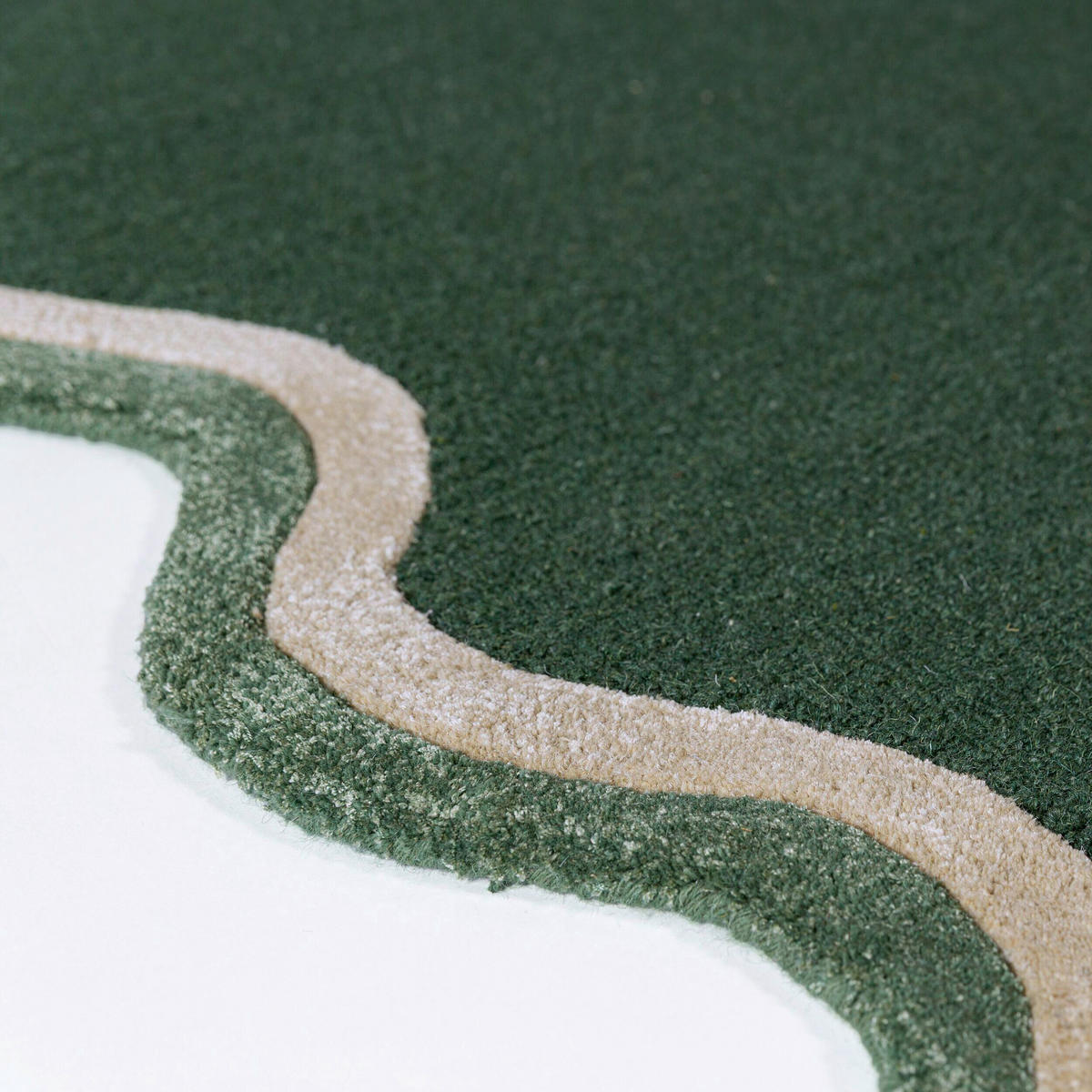 WOLLTEPPICH 200/290 cm Rivo Wool Grün rechteckig  - Grün, Basics, Textil (200/290cm) - Flair Rugs