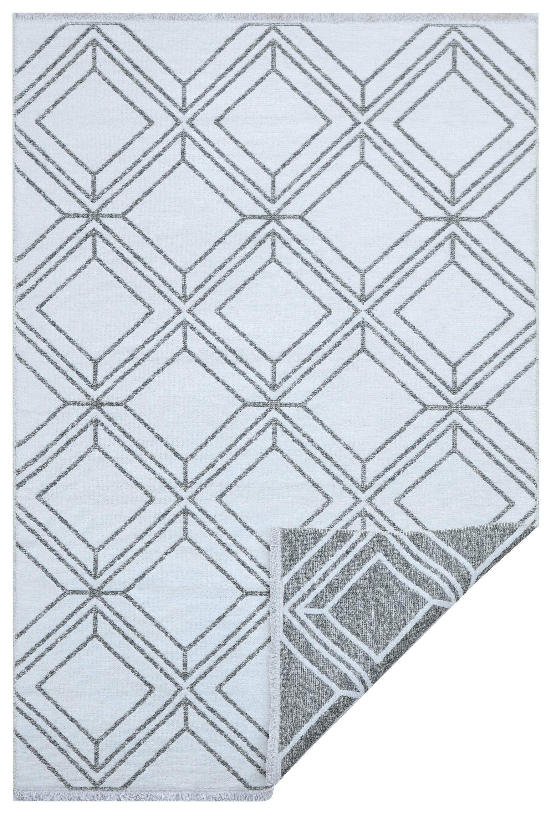 TEPIH NISKOG TKANJA 80/150 cm   siva, bijela  COLORI  - bijela/siva, Lifestyle, tekstil (80/150cm) - Novel