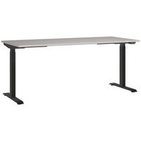 SCHREIBTISCH höhenverstellbar  - Kaschmir/Schwarz, MODERN, Holzwerkstoff/Metall (180/80/72-120cm) - Germania