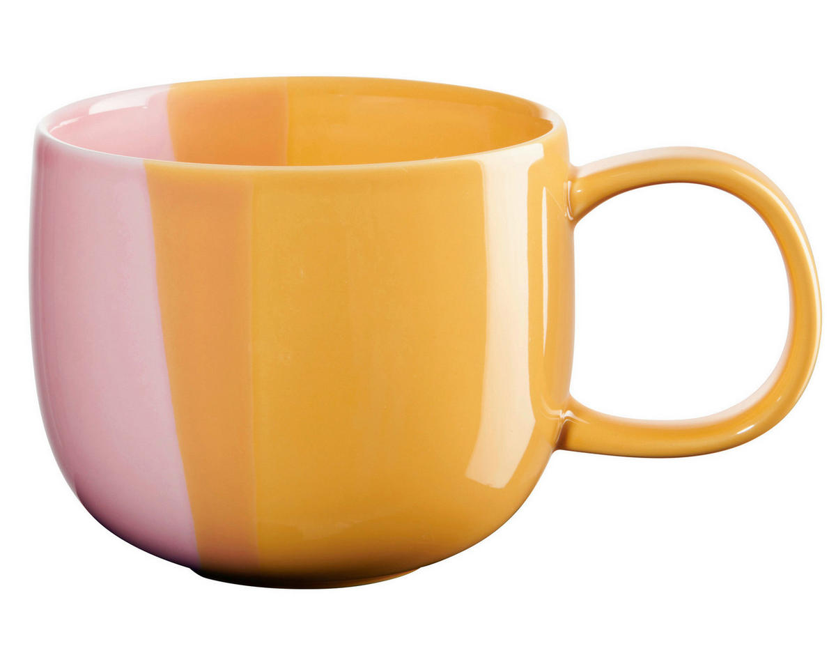 ŠALICA   400 ml   Joy   - pink/žuta, Basics, keramika (10/8,5cm) - ASA