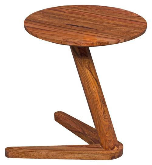 Beistelltisch "Boha" , 45/45/50 cm Sheesham massiv Sheeshamfarben rund  - Sheeshamfarben, Design, Holz (45/45/50cm) - MID.YOU