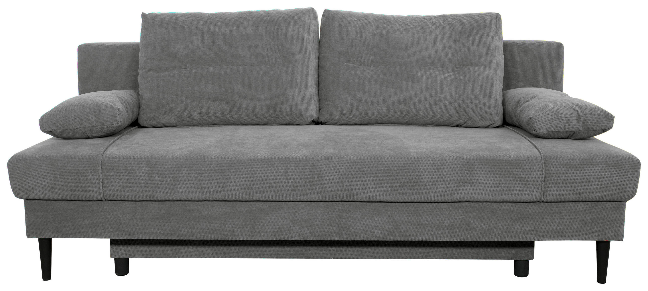 SCHLAFSOFA Webstoff Grau  - Schwarz/Grau, KONVENTIONELL, Holz/Kunststoff (199/88/88cm) - Carryhome