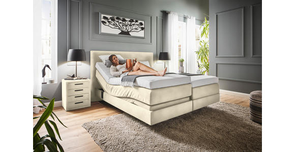 BOXSPRINGBETT 180/200 cm  in Beige  - Beige, KONVENTIONELL, Holz/Textil (180/200cm) - Dieter Knoll