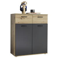 KOMMODE  in 80/95/38 cm  - Schwarz/Graphitfarben, KONVENTIONELL, Holzwerkstoff/Kunststoff (80/95/38cm) - Boxxx