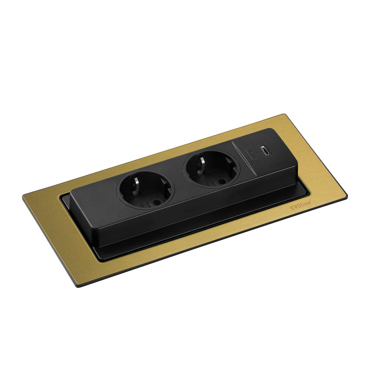 STECKDOSENELEMENT - Messingfarben, Basics, Kunststoff (29,3/18,8/15,5cm) - HKT
