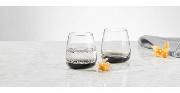 TRINKGLAS 330 ml  - Grau, Trend, Glas (8,8/9,7cm) - Novel