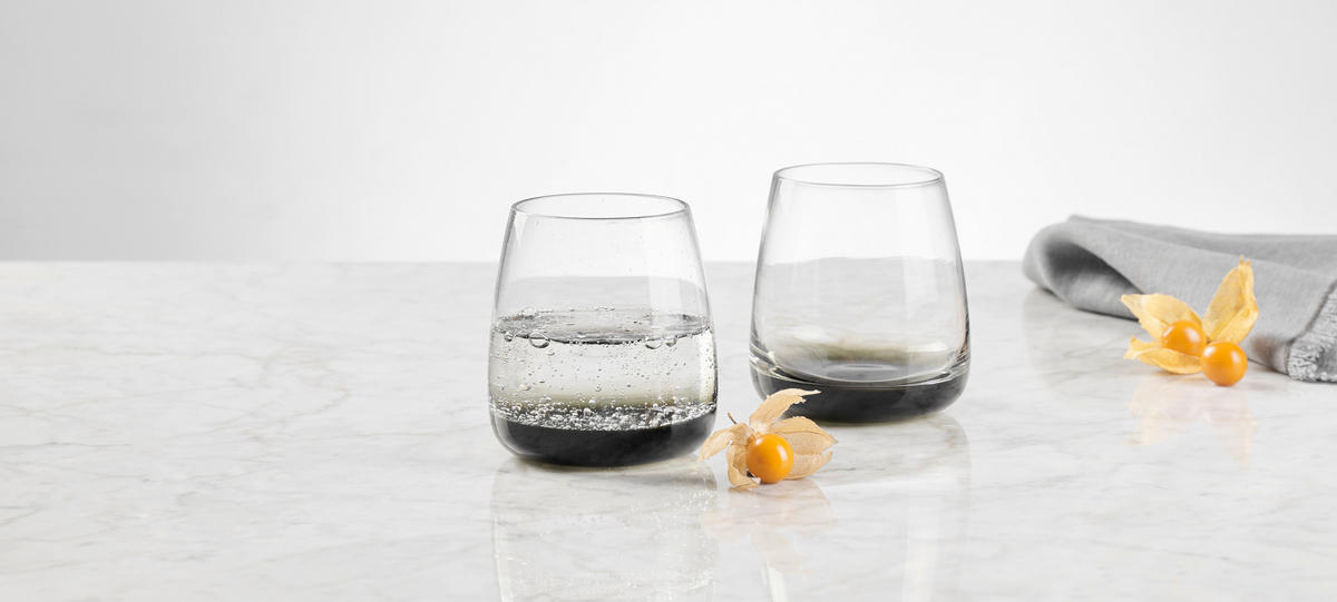 TRINKGLAS 330 ml  - Grau, Trend, Glas (8,8/9,7cm) - Novel