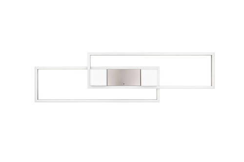 STROPNÍ LED SVÍTIDLO, 100/8/28 cm - barvy niklu, Basics, kov (100/8/28cm) - Trio Leuchten